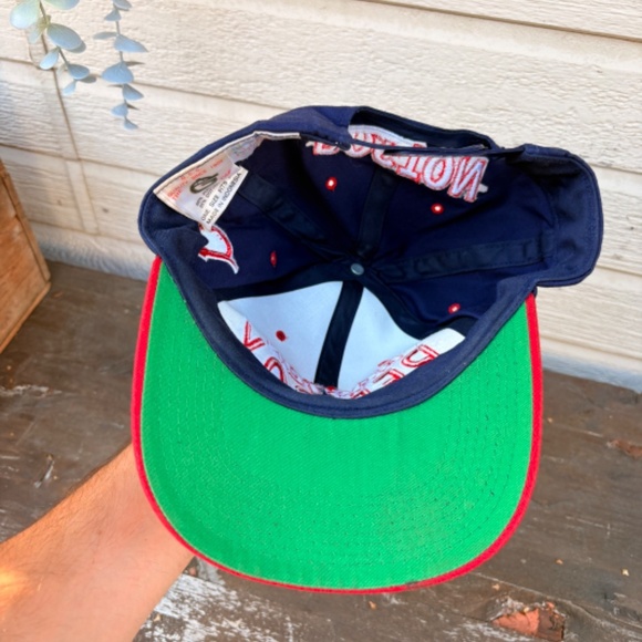 Vintage BOSTON RED SOX MLB Baseball script G CAP official hat snapback - Picture 6 of 7